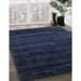 Contemporary Blue Modern Rug in Family Room, con471