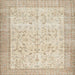 Square Contemporary Deep Peach Orange Modern Rug, con474