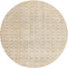 Square Machine Washable Contemporary Light French Beige Brown Rug, wshcon475