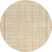 Square Machine Washable Contemporary Gold Rug, wshcon478