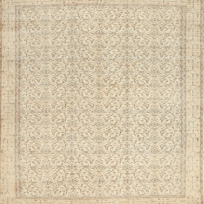 Square Contemporary Golden Blonde Gold Modern Rug, con478