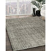 Machine Washable Contemporary Sage Green Rug in a Family Room, wshcon479