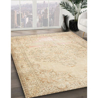 Contemporary Deep Peach Orange Modern Rug, con481