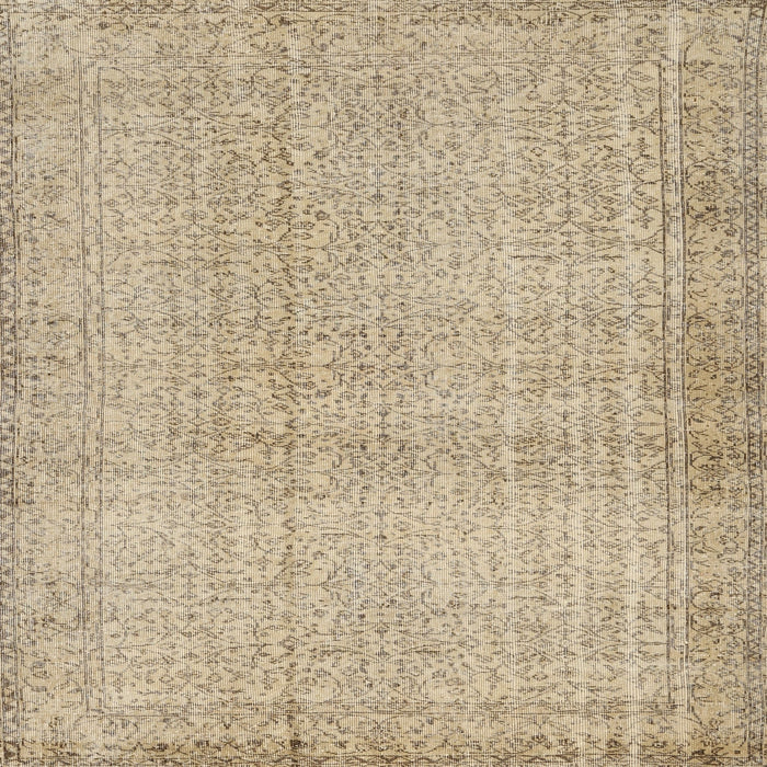 Square Contemporary Dark Almond Brown Modern Rug, con483