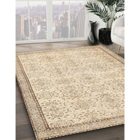 Contemporary Khaki Gold Modern Rug, con486