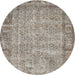 Square Machine Washable Contemporary Brown Rug, wshcon487