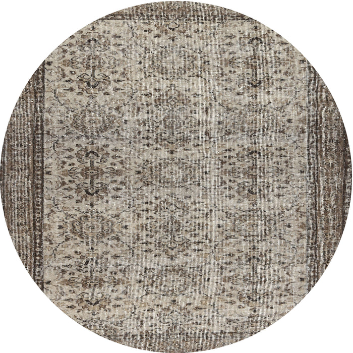 Square Machine Washable Contemporary Brown Rug, wshcon488