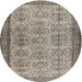 Square Machine Washable Contemporary Brown Rug, wshcon488