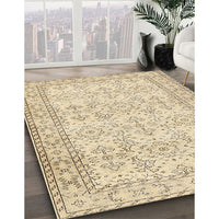 Contemporary Khaki Gold Modern Rug, con489