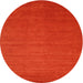 Sideview of Contemporary Neon Red Modern Rug, con48