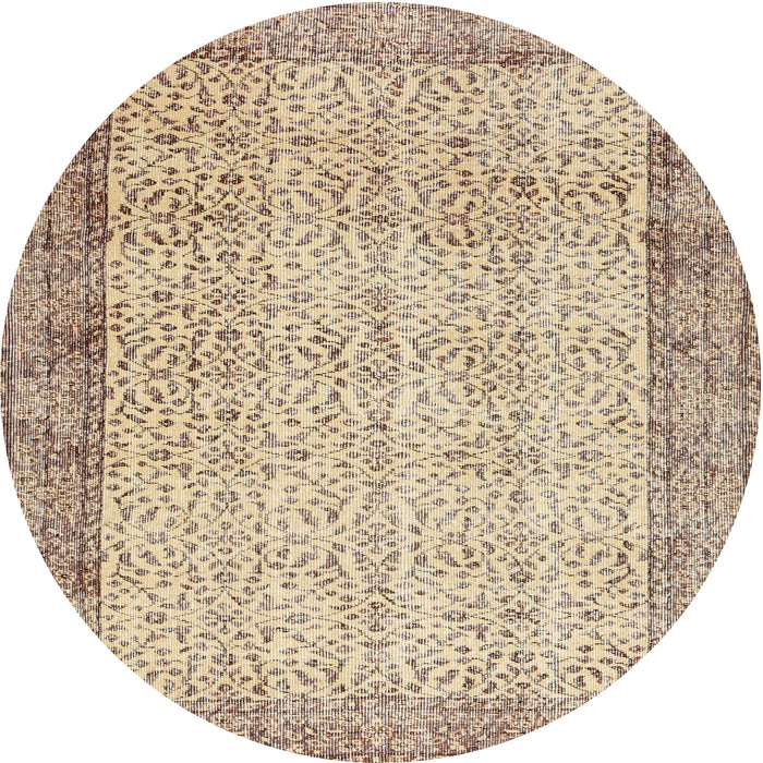 Square Machine Washable Contemporary Khaki Gold Rug, wshcon491