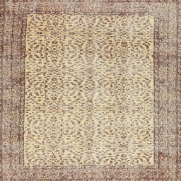 Square Contemporary Khaki Gold Modern Rug, con491