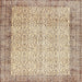 Square Contemporary Khaki Gold Modern Rug, con491