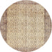 Sideview of Contemporary Khaki Gold Modern Rug, con491