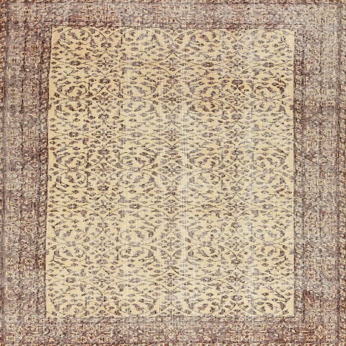 Sideview of Machine Washable Contemporary Khaki Gold Rug, wshcon491