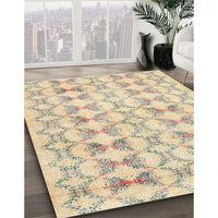 Contemporary Golden Blonde Gold Modern Rug, con495