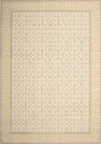 Machine Washable Contemporary Khaki Gold Rug, wshcon497