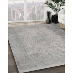 Machine Washable Contemporary Gunmetal Gray Rug in a Family Room, wshcon498