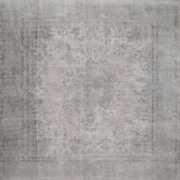 Square Contemporary Gunmetal Gray Modern Rug, con498