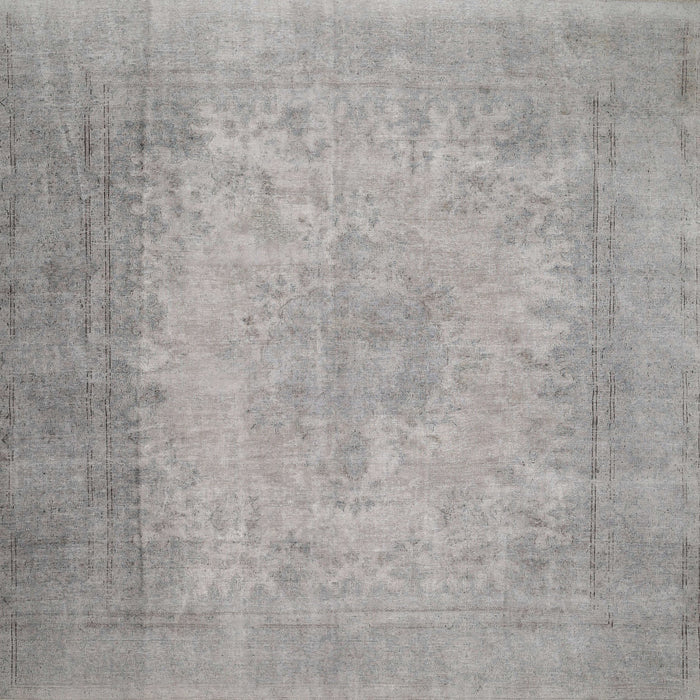 Sideview of Machine Washable Contemporary Gunmetal Gray Rug, wshcon498