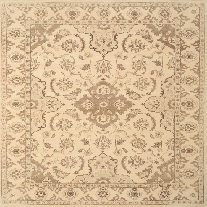 Square Contemporary Sand Brown Modern Rug, con499