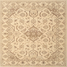 Sideview of Machine Washable Contemporary Sand Brown Rug, wshcon499