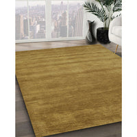 Contemporary Dark Brown Modern Rug, con49