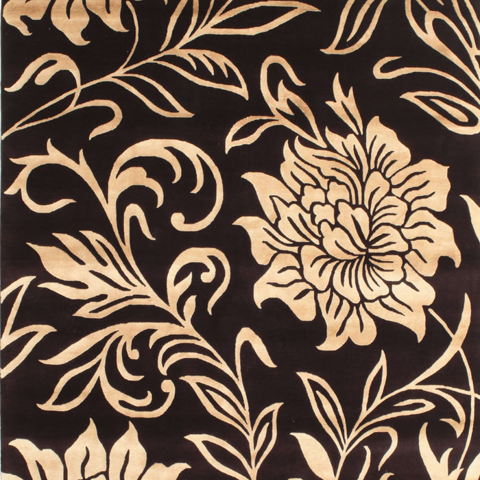 Machine Washable Contemporary Midnight Gray Rug, wshcon502