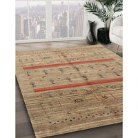 Contemporary Light Brown Modern Rug, con503