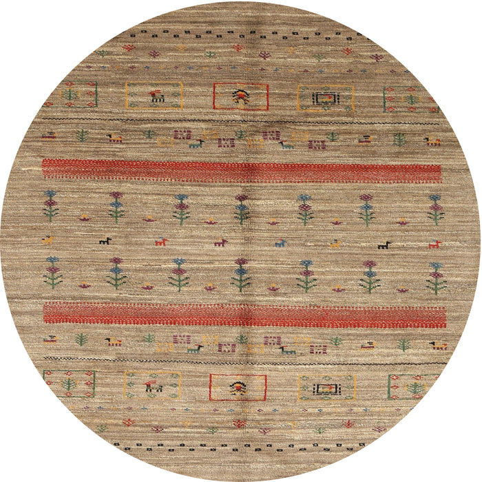 Square Machine Washable Contemporary Light Brown Rug, wshcon503