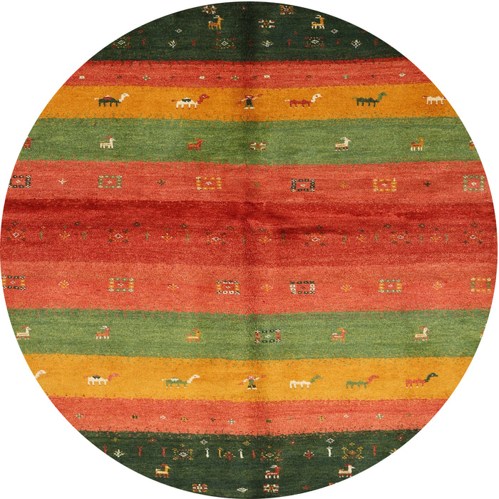 Square Machine Washable Contemporary Red Rug, wshcon506