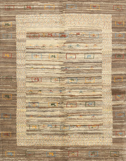 Machine Washable Contemporary Copper Brown Rug, wshcon508