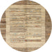 Sideview of Contemporary Copper Brown Modern Rug, con508