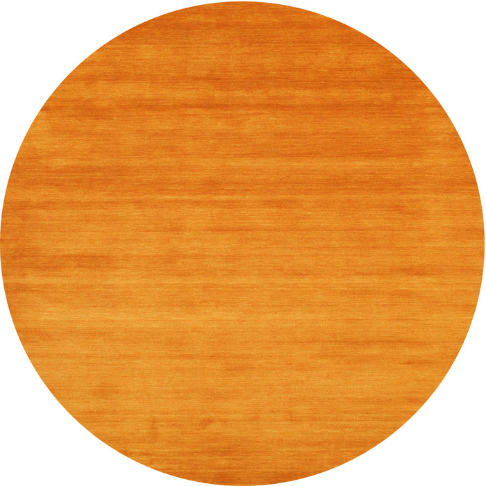 Sideview of Contemporary Dark Orange Modern Rug, con50