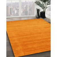 Contemporary Dark Orange Modern Rug, con50