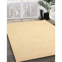 Contemporary Sun Yellow Solid Rug, con511