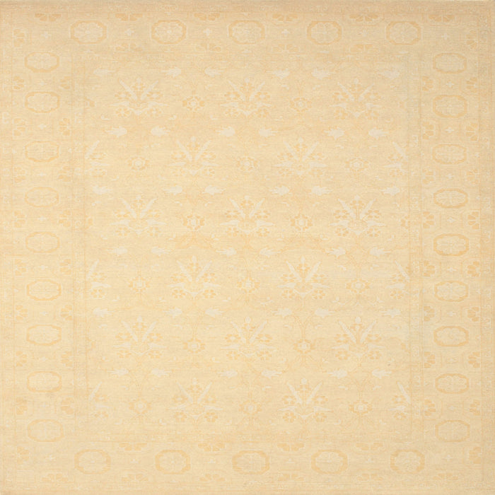 Square Contemporary Sun Yellow Solid Rug, con511