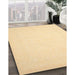 Machine Washable Contemporary Sun Yellow Rug in a Family Room, wshcon511