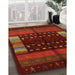 Machine Washable Contemporary Mahogany Brown Rug in a Family Room, wshcon512