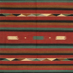 Sideview of Machine Washable Contemporary Red Brown Rug, wshcon513