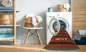 Machine Washable Contemporary Red Brown Rug in a Washing Machine, wshcon513