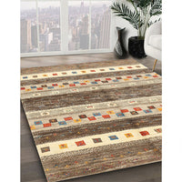 Contemporary Sienna Brown Modern Rug, con514