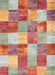 Contemporary Red Patchwork Rug, con517