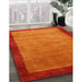 Machine Washable Contemporary Neon Red Rug in a Family Room, wshcon518