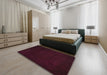 Machine Washable Contemporary Deep Red Rug in a Bedroom, wshcon519