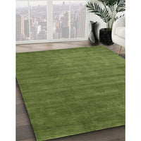 Contemporary Seaweed Green Modern Rug, con51