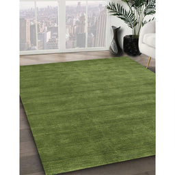 Machine Washable Contemporary Seaweed Green Rug in a Family Room, wshcon51