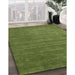 Machine Washable Contemporary Seaweed Green Rug in a Family Room, wshcon51