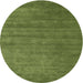 Sideview of Contemporary Seaweed Green Modern Rug, con51