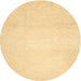 Sideview of Contemporary Chrome Gold Yellow Solid Rug, con521